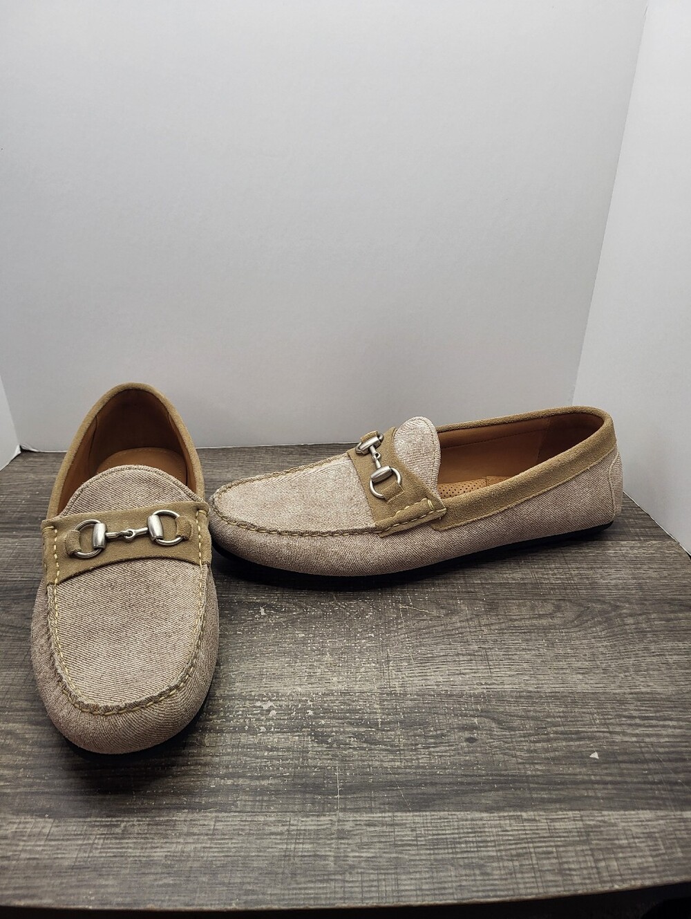 Allen Edmonds Sebastian Bit Driving Loafers Shoe Mens Size 12 D Bone New